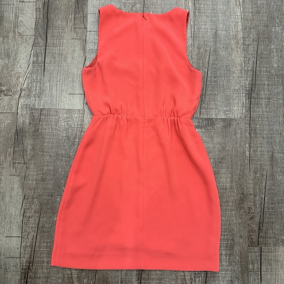J.Crew Sleeveless Sheath Dress‎ Coral Pink Lined Back Zip Women's Size 4 - Picture 9 of 12